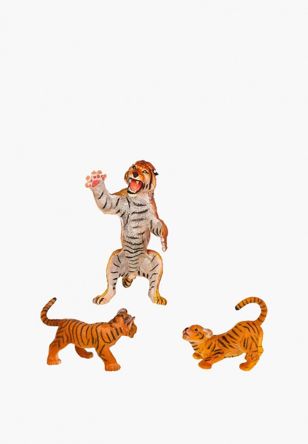 Набор фигурок Masai Mara Семья тигров, 3 предмета (тигр папа и 2 детеныша)