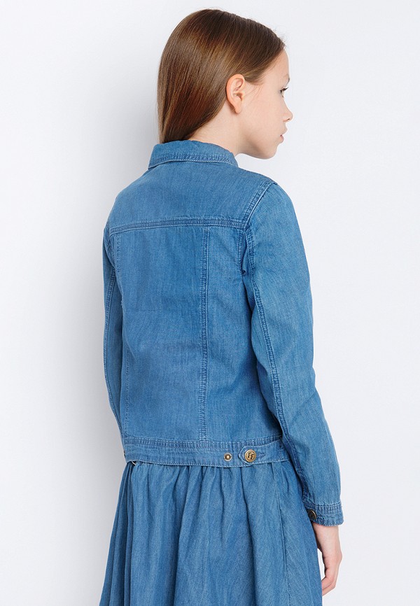 Куртка для девочки джинсовая Finn Flare цвет голубой  Фото 4