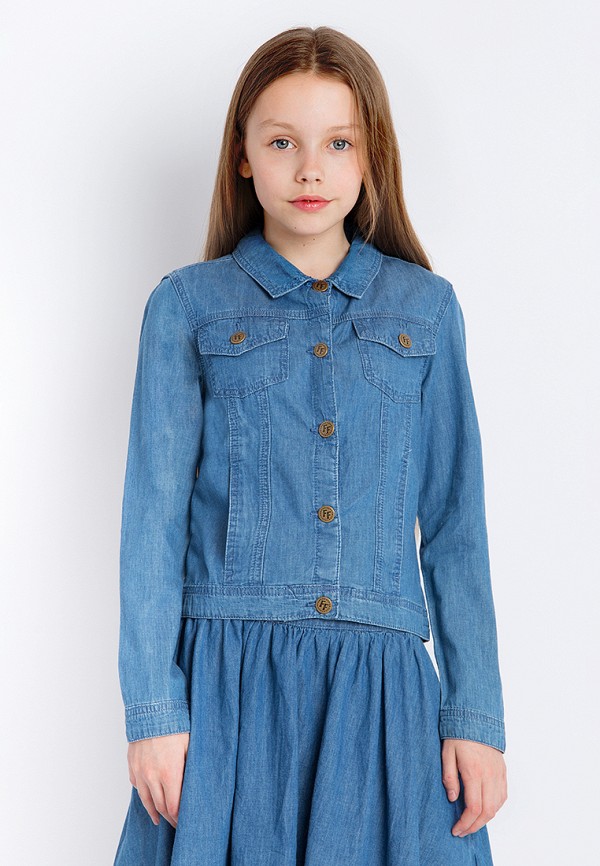 Куртка для девочки джинсовая Finn Flare цвет голубой  Фото 3