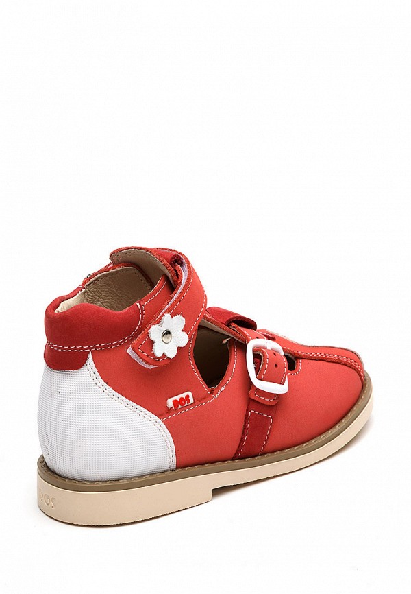 Туфли для девочки BOS Baby Orthopedic Shoes цвет красный  Фото 3