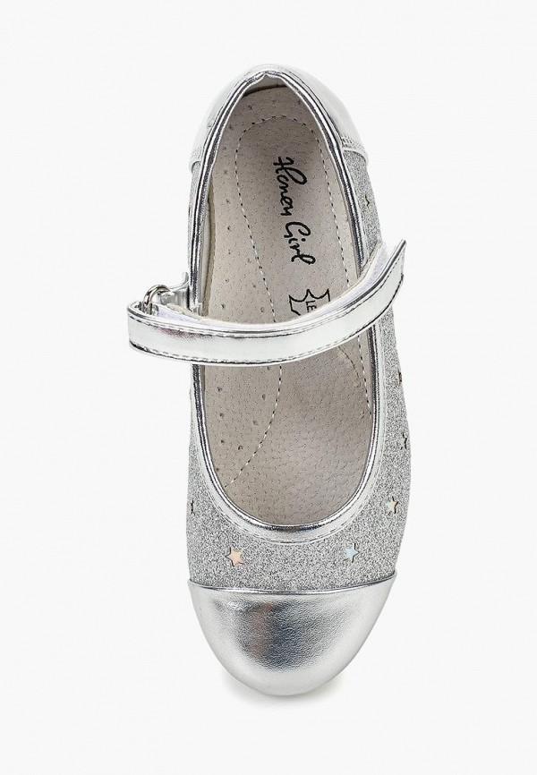 Туфли для девочки Honey Girl цвет серебряный  Фото 4