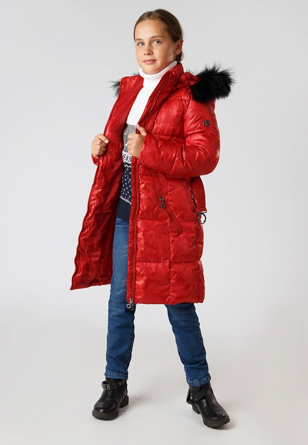 Куртка для девочки утепленная Finn Flare цвет красный  Фото 3