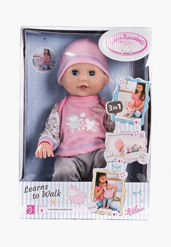 

Кукла Zapf, Разноцветный, Baby Annabell Учимся ходить, 43 см