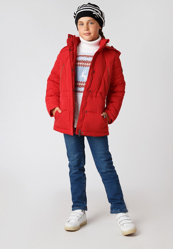 Куртка для девочки утепленная Finn Flare цвет красный  Фото 2