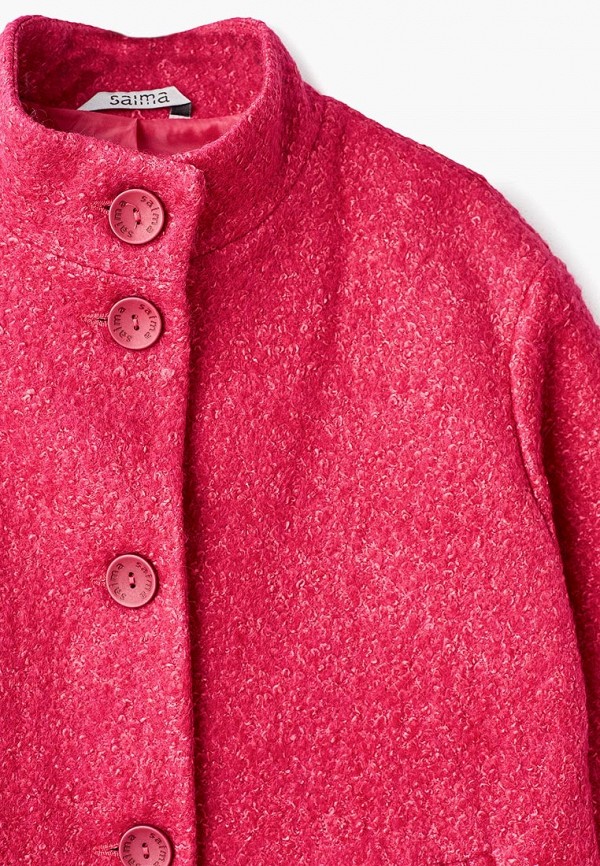 Пальто для девочки Saima цвет розовый  Фото 3