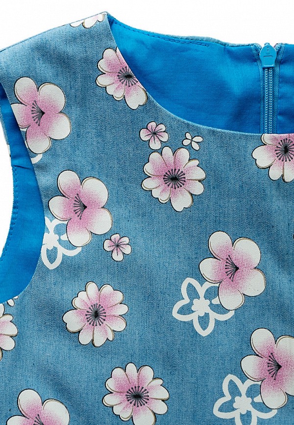 Платья для девочки джинсовое Stefany цвет голубой  Фото 3