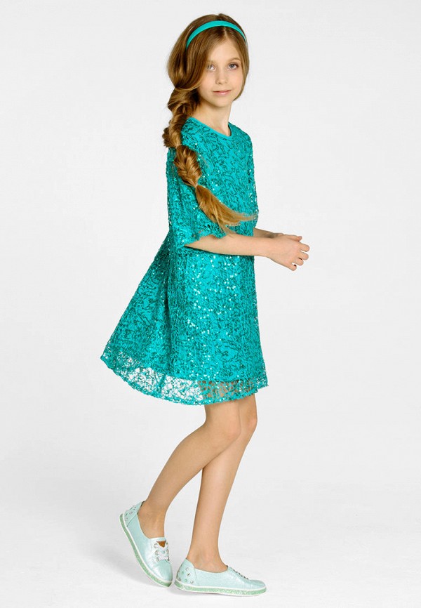 Платья для девочки Shened цвет бирюзовый  Фото 5