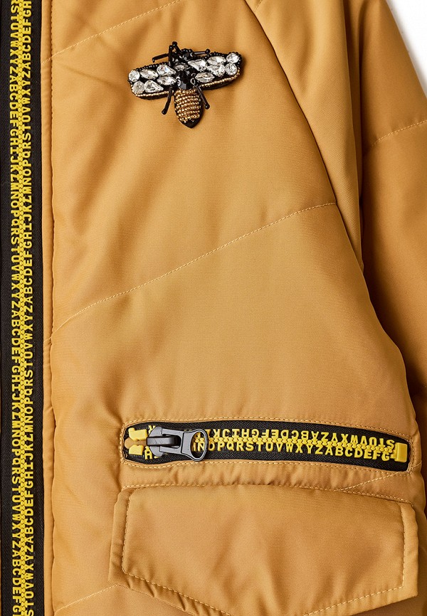 Куртка для девочки утепленная Mes ami цвет желтый  Фото 3