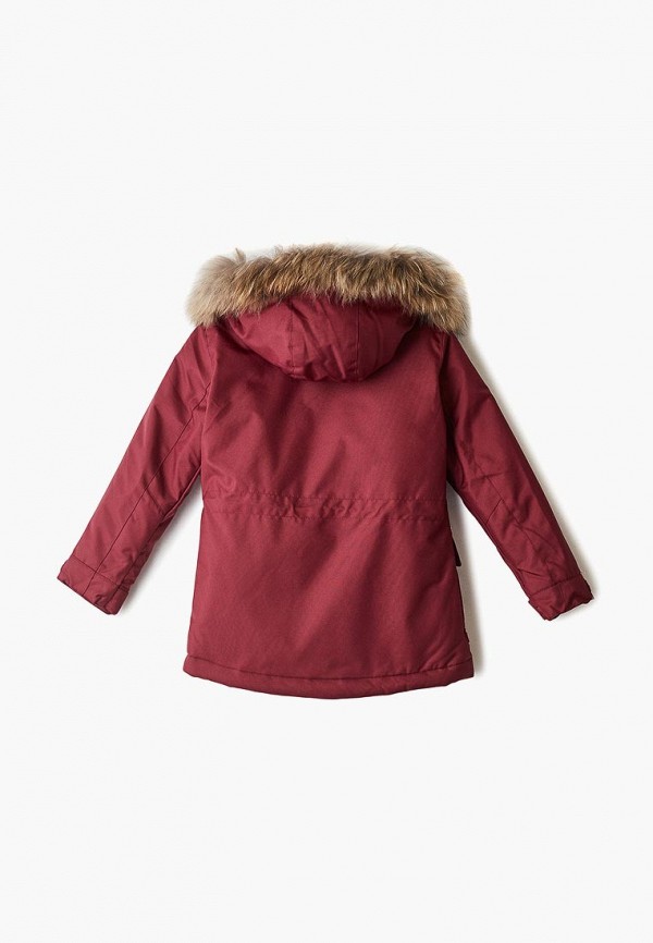 Куртка для девочки утепленная Fobs цвет бордовый  Фото 2