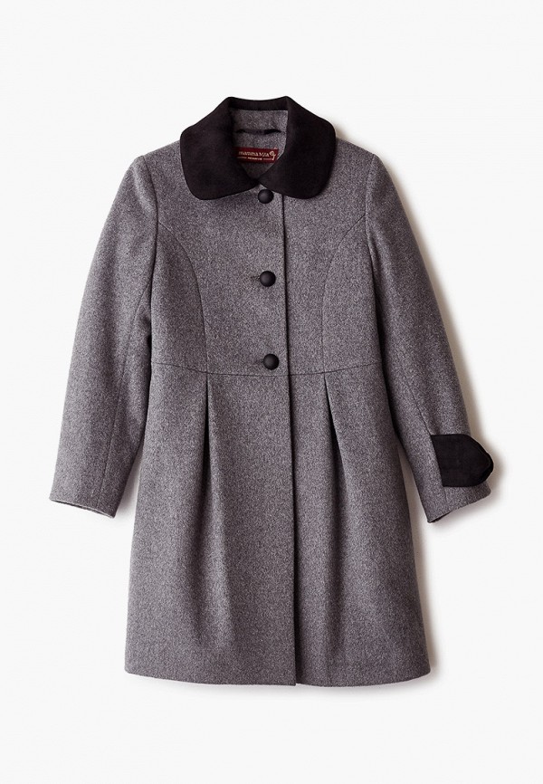 Пальто для девочки Mamma Mila! цвет серый 