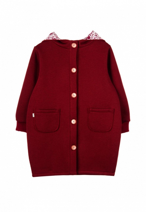 Пальто для девочки Кузя цвет бордовый 