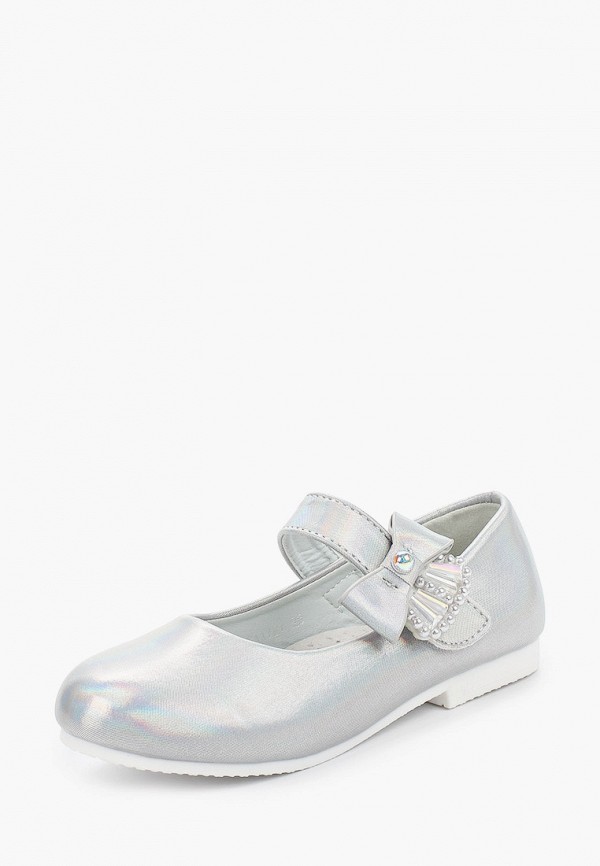 Туфли для девочки Капитошка цвет серебряный  Фото 2