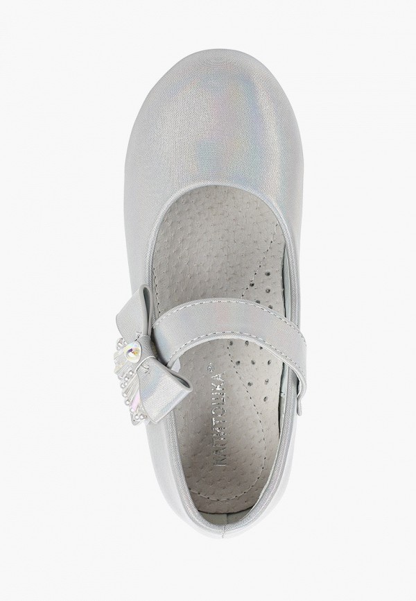 Туфли для девочки Капитошка цвет серебряный  Фото 4
