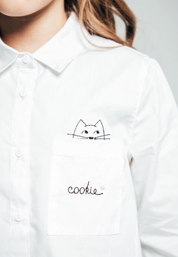 Рубашка для девочки Cookie цвет белый  Фото 5