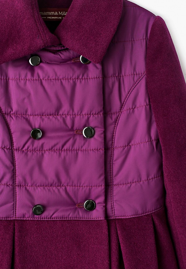 Пальто для девочки Mamma Mila! цвет фиолетовый  Фото 3