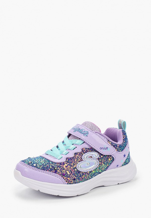 Кроссовки для девочки Skechers цвет фиолетовый  Фото 2