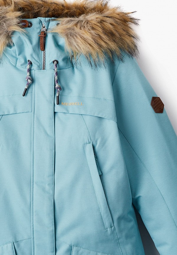 Куртка для девочки утепленная Merrell цвет голубой  Фото 3