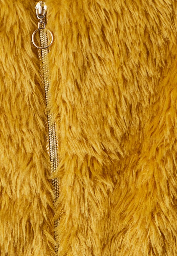 Жилет для девочки меховой Coccodrillo цвет желтый  Фото 3