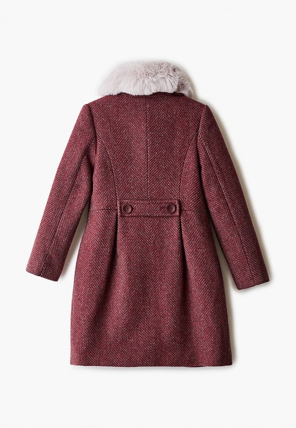 Пальто для девочки Mamma Mila! цвет бордовый  Фото 2