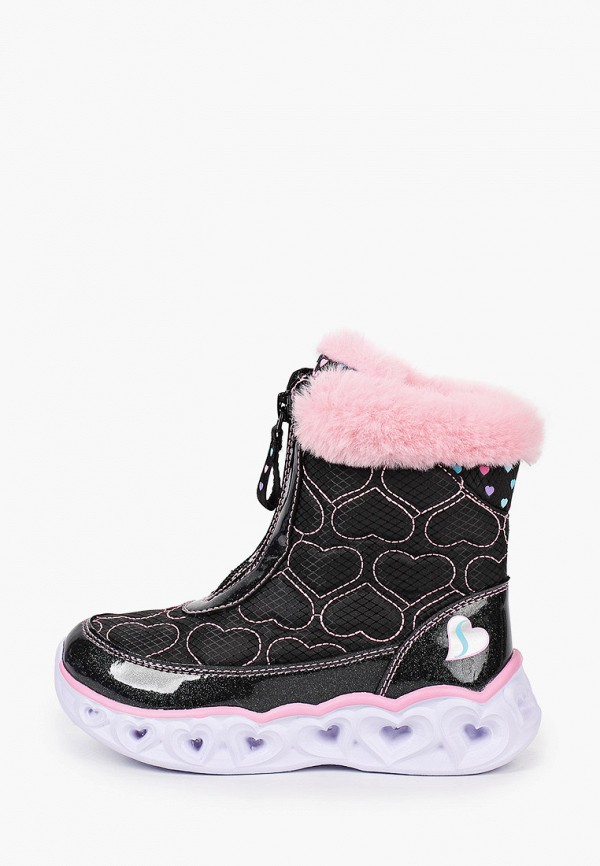 

Дутики Skechers, Черный, со светодиодами
