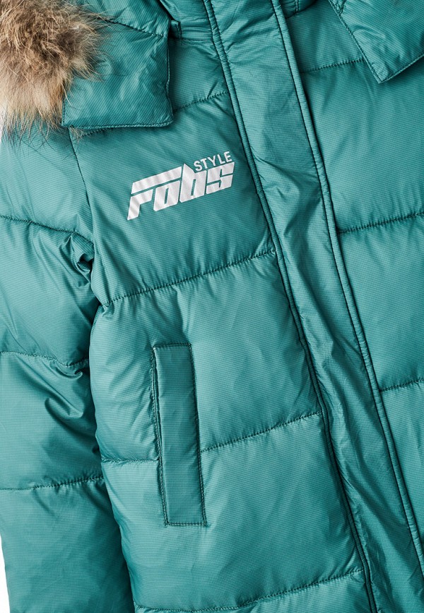 Куртка для девочки утепленная Fobs цвет зеленый  Фото 3