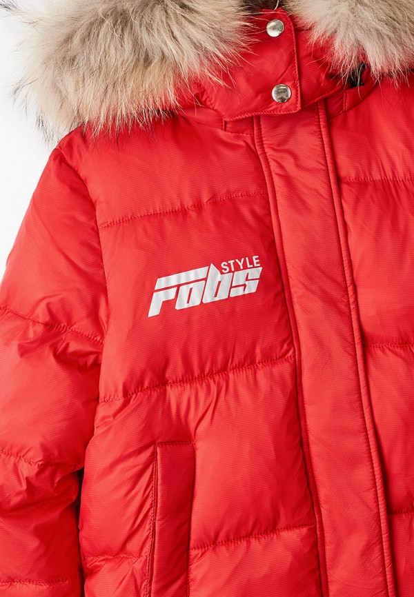 Куртка для девочки утепленная Fobs цвет красный  Фото 3