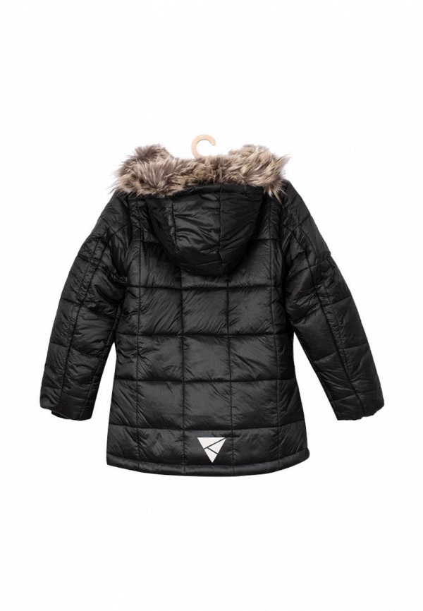 Куртка для девочки утепленная 5.10.15 цвет черный  Фото 2