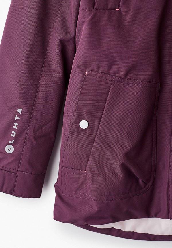 Куртка для девочки утепленная Luhta цвет фиолетовый  Фото 3
