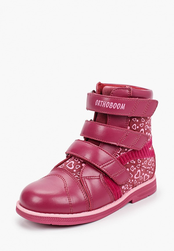 Ботинки для девочки Orthoboom цвет бордовый  Фото 2