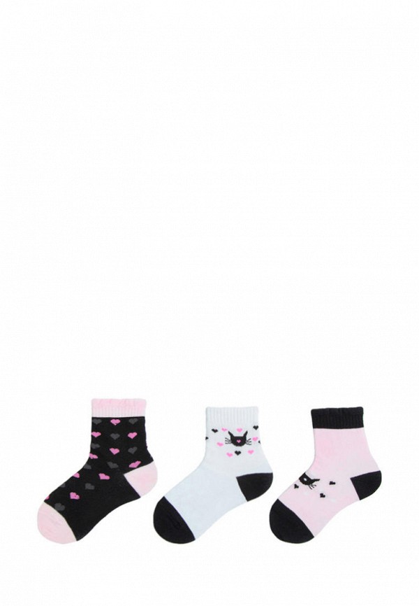 Носки для девочки 3 пары Amarobaby цвет разноцветный 