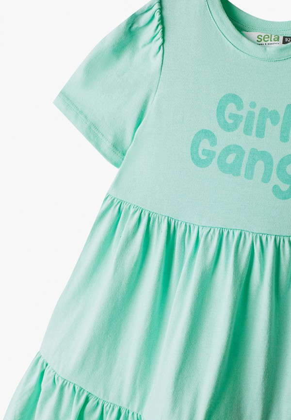 Платья для девочки Sela цвет зеленый  Фото 3