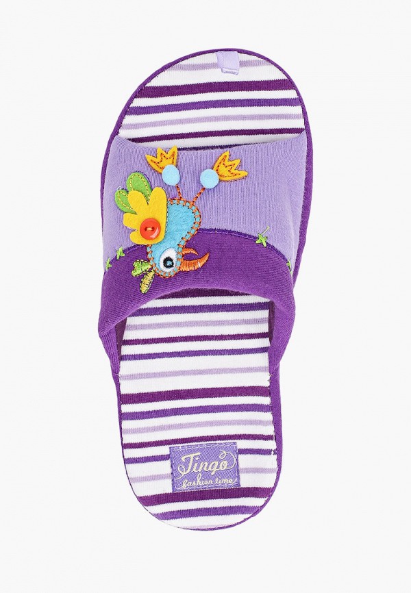 Тапочки для девочки Tingo цвет фиолетовый  Фото 4