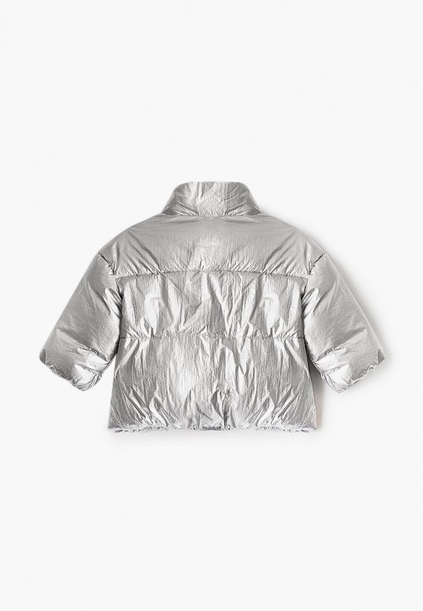 Куртка для девочки утепленная Sela цвет серебряный  Фото 2