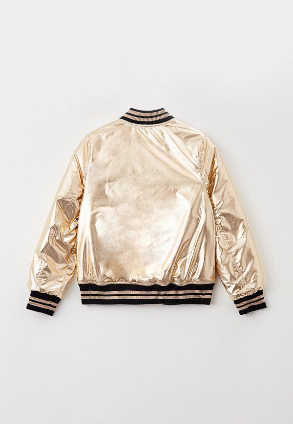 Куртка для девочки утепленная Coccodrillo цвет золотой  Фото 2