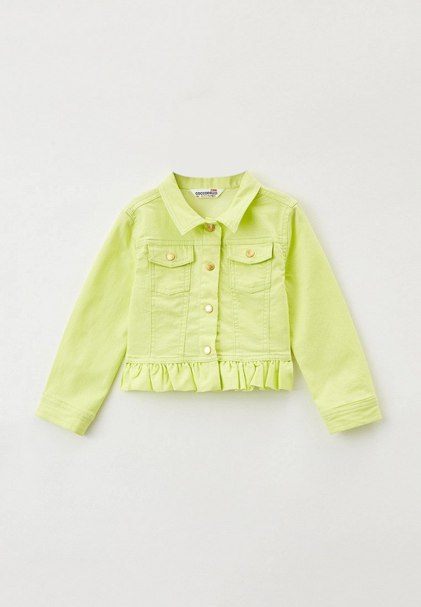 Куртка для девочки джинсовая Coccodrillo цвет зеленый 