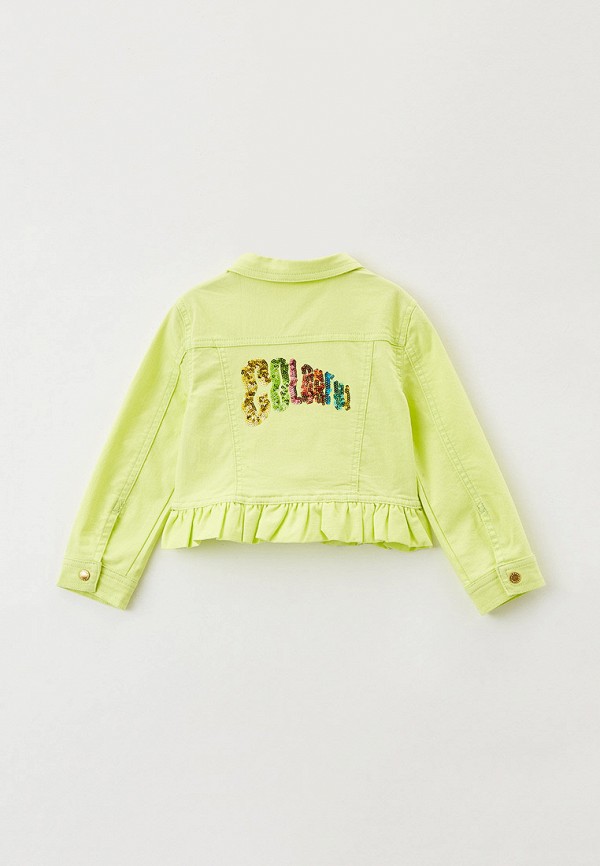Куртка для девочки джинсовая Coccodrillo цвет зеленый  Фото 2