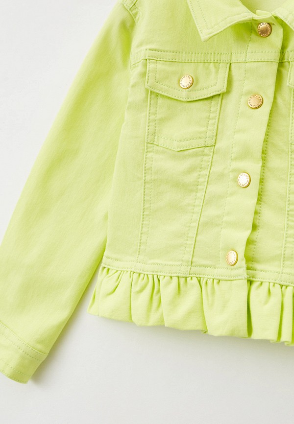 Куртка для девочки джинсовая Coccodrillo цвет зеленый  Фото 3