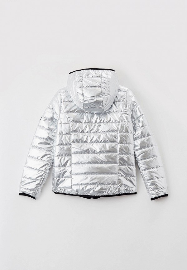 Куртка для девочки утепленная Coccodrillo цвет серебряный  Фото 3
