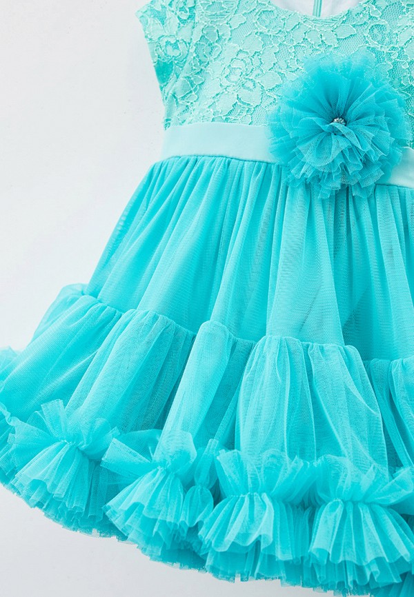 Платья для девочки Minavla цвет бирюзовый  Фото 3