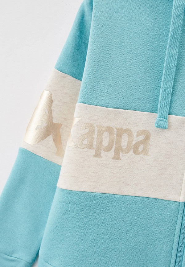Толстовка для девочки Kappa цвет бирюзовый  Фото 3