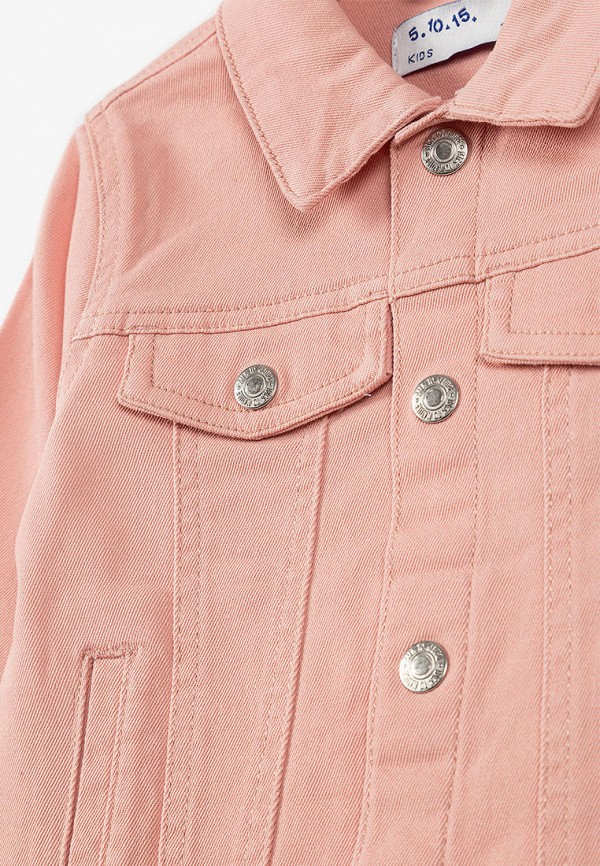 Куртка для девочки джинсовая 5.10.15 цвет розовый  Фото 3