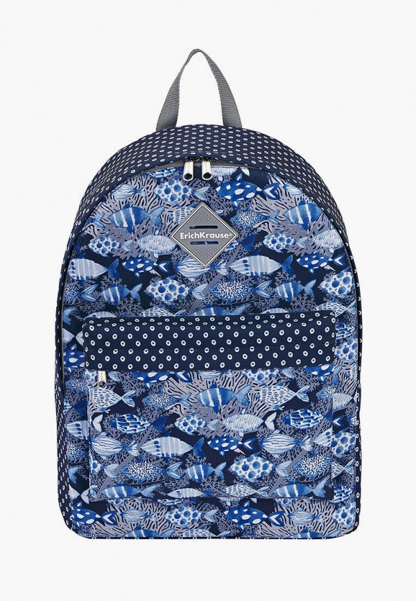 

Рюкзак ErichKrause®, Синий, EasyLine 17L Fish and Dots