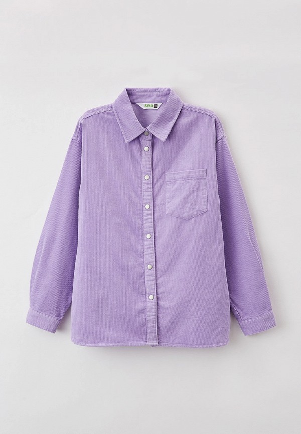 Рубашка для девочки Sela цвет фиолетовый 