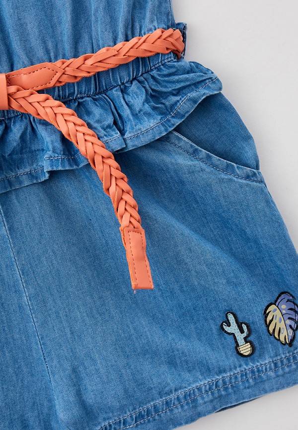 Детский комбинезон джинсовый Coccodrillo цвет синий  Фото 3