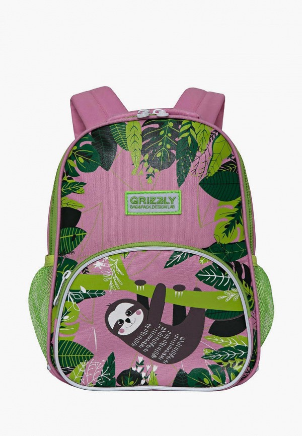 

Рюкзак Grizzly, Розовый, Kids Ленивец