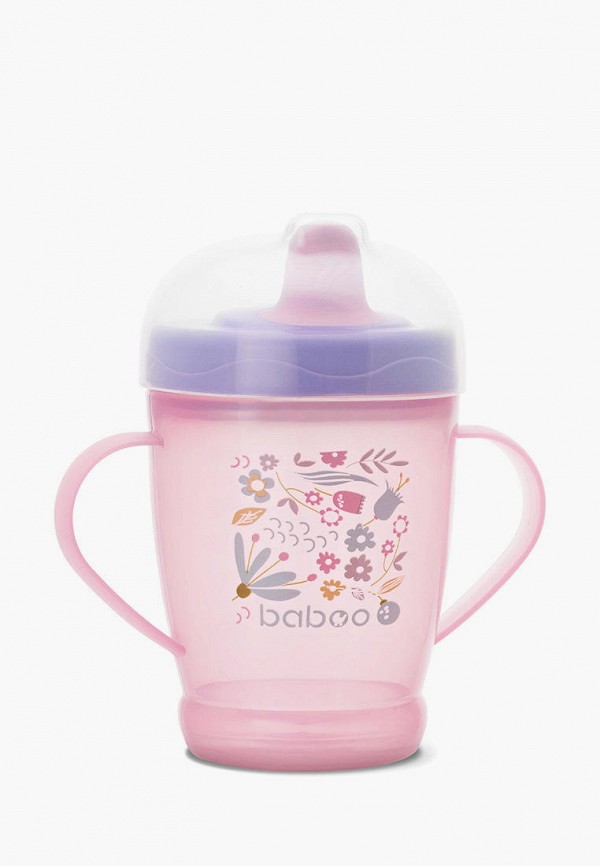 

Бутылка Baboo, Розовый, Flora с носиком. 250 мл 9 м+