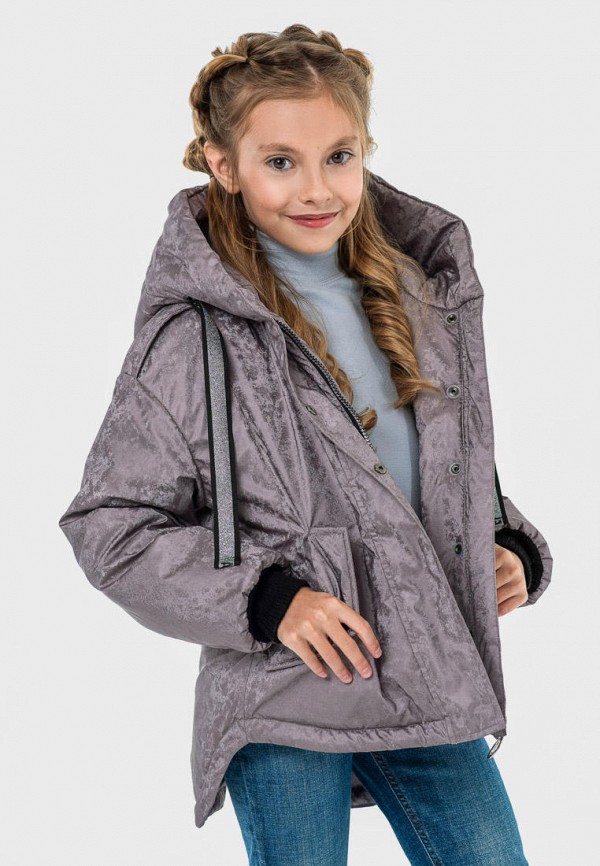 Куртка для девочки утепленная Талви цвет серый  Фото 2