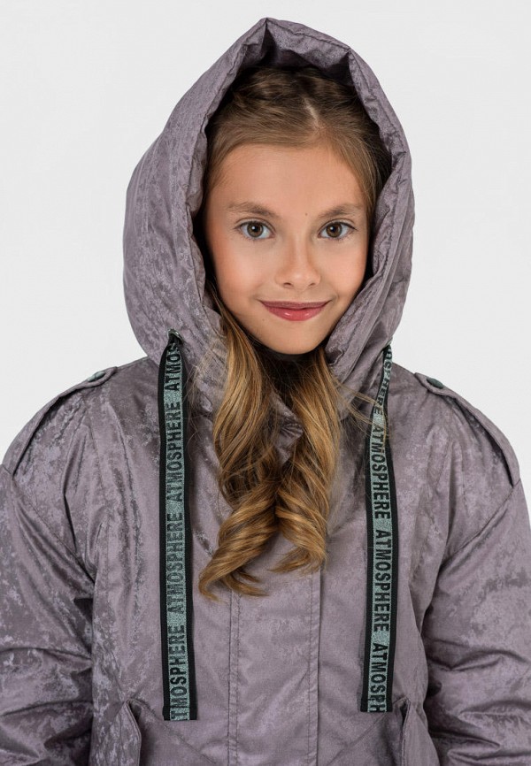 Куртка для девочки утепленная Талви цвет серый  Фото 6