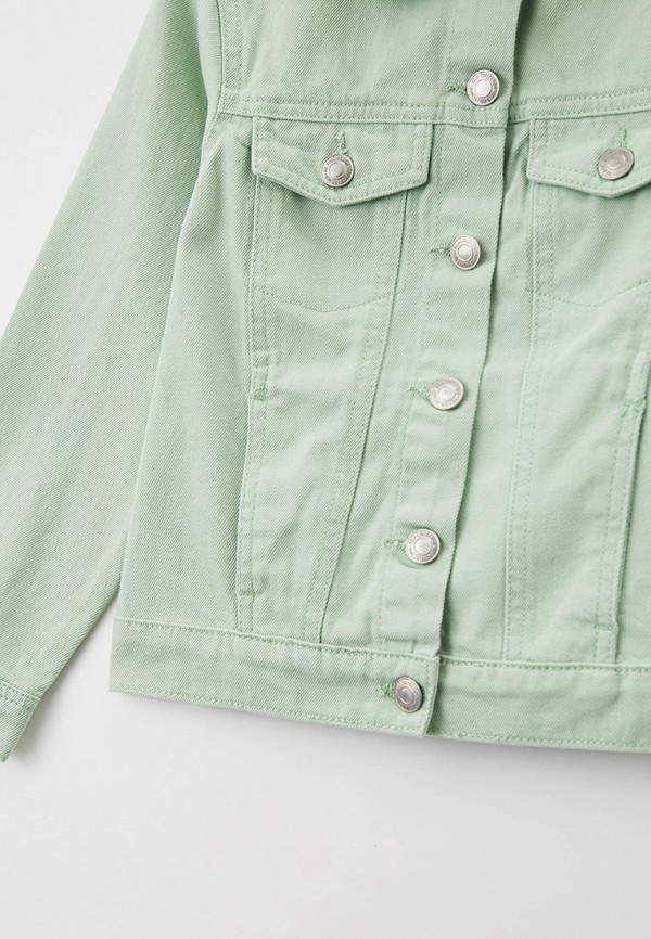 Куртка для девочки джинсовая Sela цвет зеленый  Фото 3