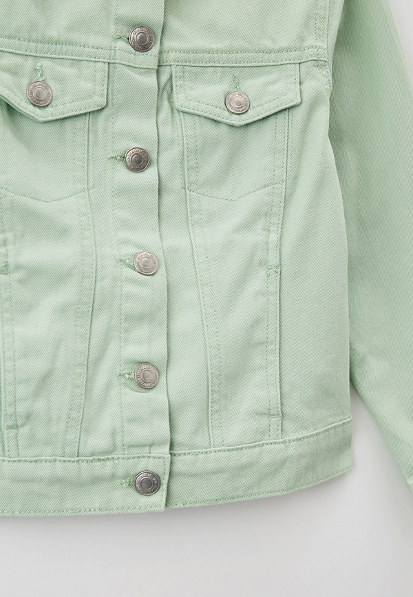 Куртка для девочки джинсовая Sela цвет зеленый  Фото 3
